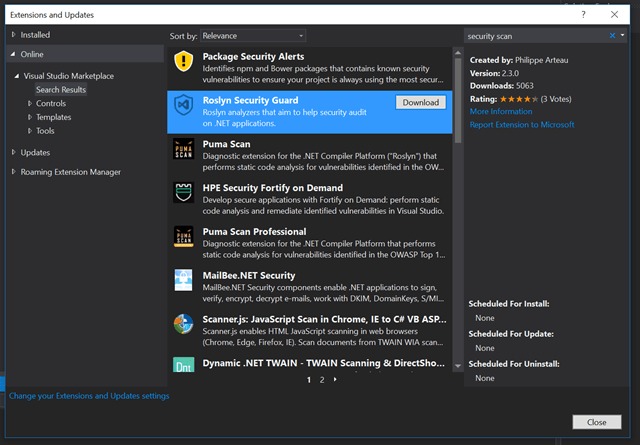 Roslyn security gaurd